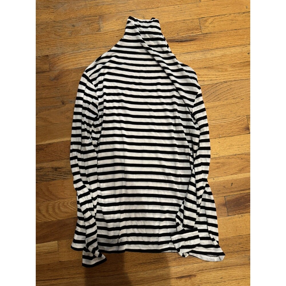 ATM Women Basic Striped black and white turtleneck Size Xs